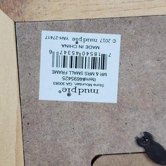 Mud Pie Wood Picture Frame Mr & Mrs Wedding Rustic Distressed Farmhouse Decor - Picture 5 of 8